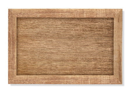 wood frame on white background