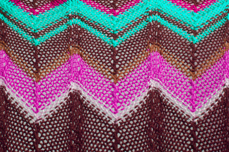 multi colored handmade knitted pattern