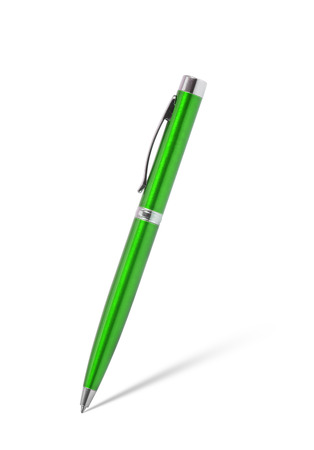 Red pen isolated on whiteの写真素材