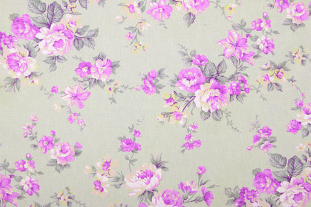 vintage style of tapestry flowers fabric pattern backgroundの写真素材