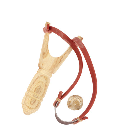 sling weapon with stone pelletsの写真素材