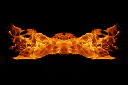 Abstract Fire flame on black background