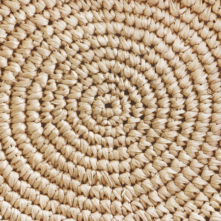 Pattern of weave of the straw mat backgroundの写真素材