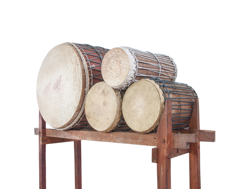 Thai ancient drum the Thai music instrumentの写真素材