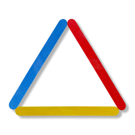 colorful wood ice cream stick  triangles