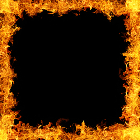 Fire flames frameの写真素材