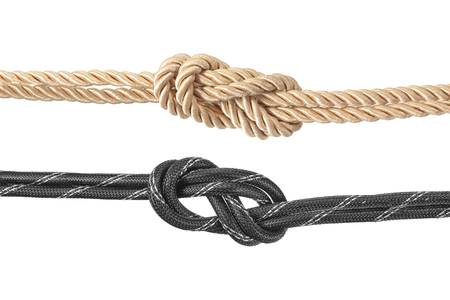 rope knot isolated on a white backgroundの写真素材