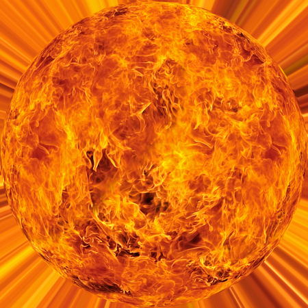 ball fire flame backgroundの写真素材