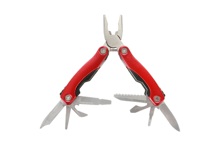 multi tool, multipurpose isolated on white backgroundの写真素材