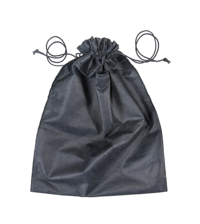 Black bag isolated on white backgroundの写真素材