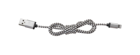 Cable connector micro-USB to USB on white background with clipping path