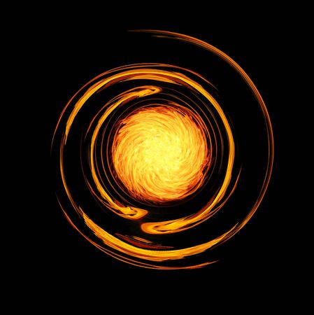 twirl motion of fire flame abstract backgroundの写真素材