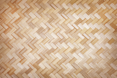 Traditional handicraft  bamboo weave pattern nature  texture for backgroundの写真素材
