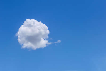 Cotton ball cloud or alone white cloud in blue sly