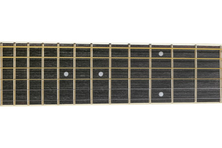Guitar tab bar, guitar strings acoustic guitar isolate on white background