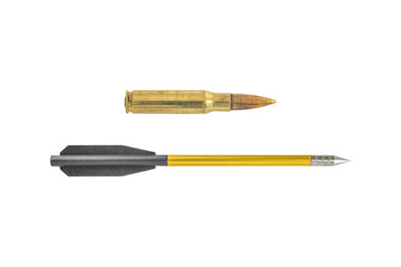 Arrow for crossbow and bullet isolated on white background  with clipping path include for design...