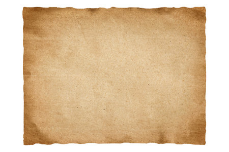 Vintage brown paper background  Isolated on white backgroun with clipping path include for design usage purpose.の写真素材