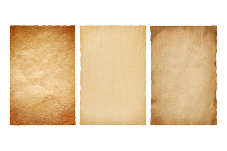 Vintage brown paper background  Isolated on white backgroun with clipping path include for design usage purpose.の写真素材