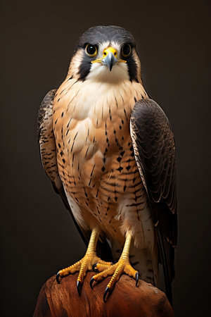 Portrait of a beautiful majestic Falcon AI generated.の素材