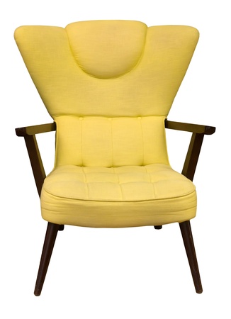 Modern design cozy yellow armchairの写真素材