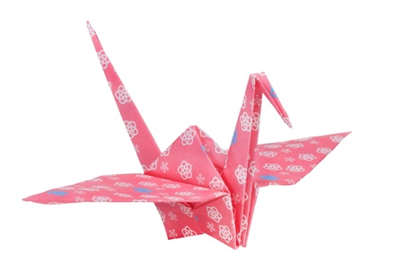 Colorful traditional Japanese origami birdの写真素材
