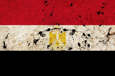 Egypt dirty old grunge flag の写真素材