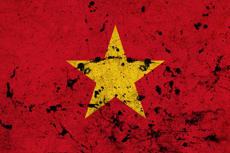Vietnam dirty old grunge flag 