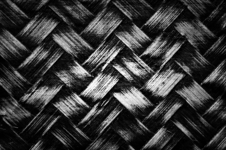 Black woven bamboo wicker background