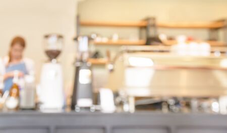 Blur coffee shop backgroundの写真素材