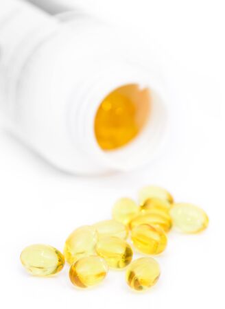 Fish oil vitamin capsulesの写真素材