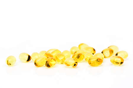 Fish oil vitamin capsulesの写真素材