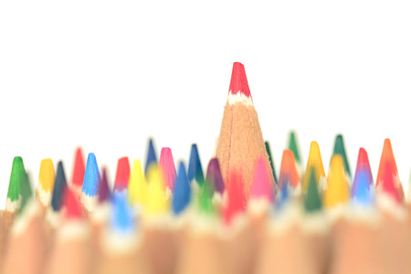 Pastel color pencil isolated on white backgroundの写真素材