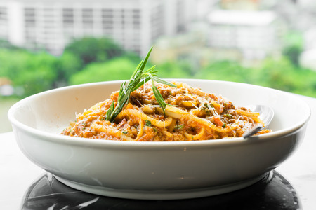 Veal Spaghetti Bolognaの写真素材