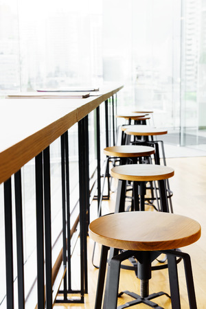 Perspective modern high table bar and chairの写真素材