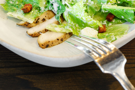 Chicken Caesar saladの写真素材
