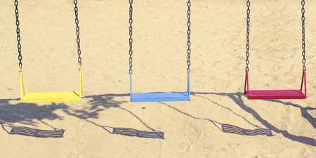 colorful swing in playground