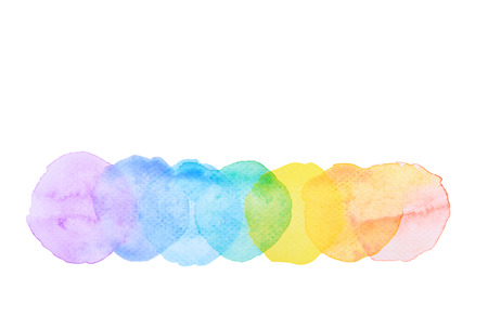 Copy space in colorful water color backgroundの写真素材