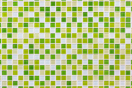 Green glass mosaic tile background patternの写真素材