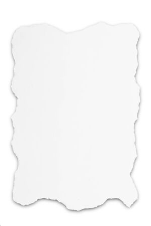 Ripped teared white paper isolatedの写真素材