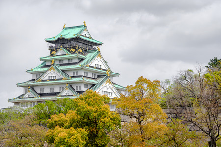 Osaka castle in spring timeのeditorial素材