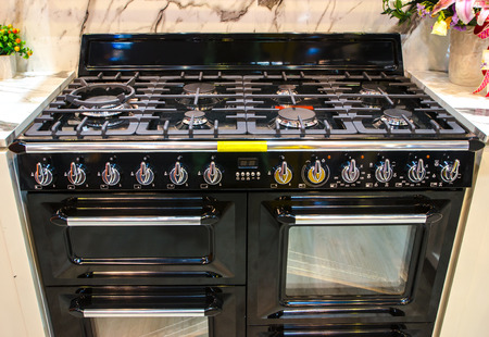 Close up image of the gas stoveの写真素材
