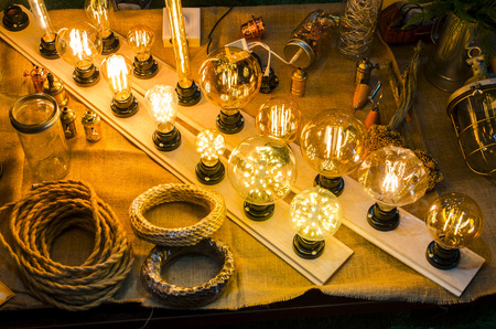 Beautiful retro luxury light lamp decor glowingの写真素材