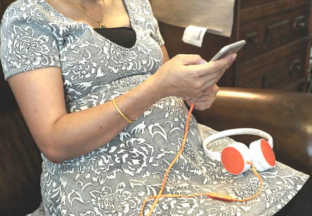 pregnant woman Relaxation Musicの写真素材