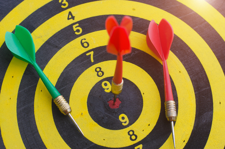Target with arrow. Market goal flat Targeting marketing, audience, group, consumer, strategy...