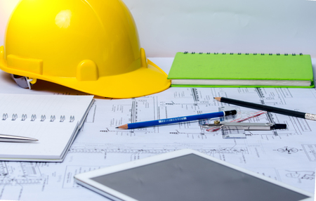 public Image of several drawings for the project engineer jobsの写真素材