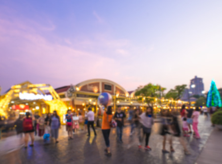 blur Group of tourist in Bangkok, Thailandのeditorial素材
