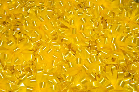 Many forms of yellow ribbons.の写真素材
