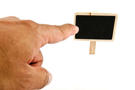 Wooden board for text. Isolated on white background.の写真素材