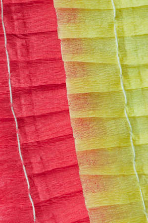 Red and yellow background  of the paper ribbon.の写真素材
