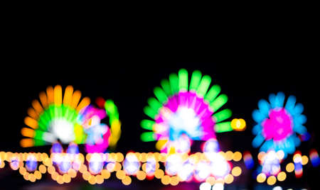 Abstract blurred background of illuminate lighting decoration in night light festivalの写真素材